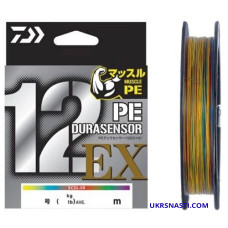 Шнур Daiwa UVF PE Dura Sensor 12EX+Si3 5C #6.0 диаметр 0,405мм размотка 100м разноцветный